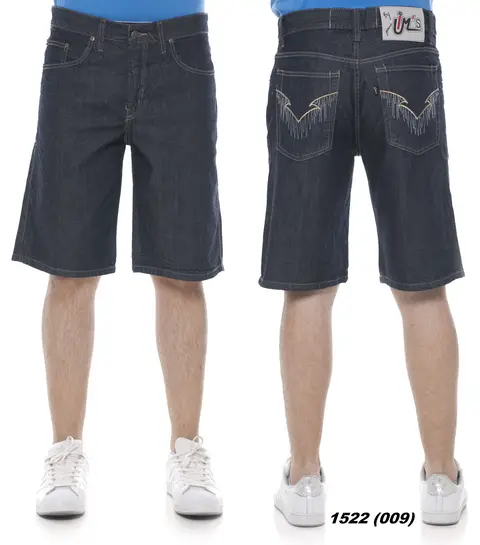 Bermuda jeans IM's ref. 1522 (009), frente e costas